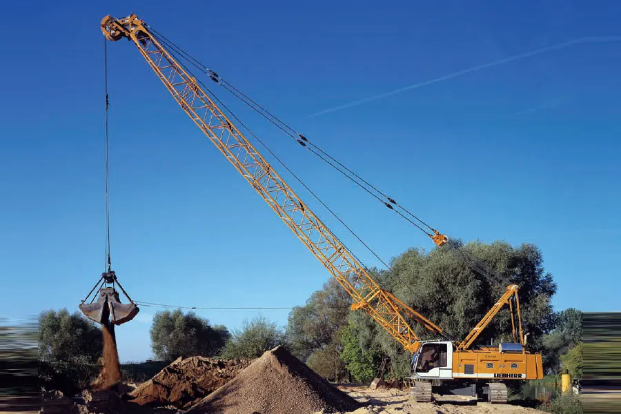 Industrial crane hydraulic system repair requiring heavy-duty crimper