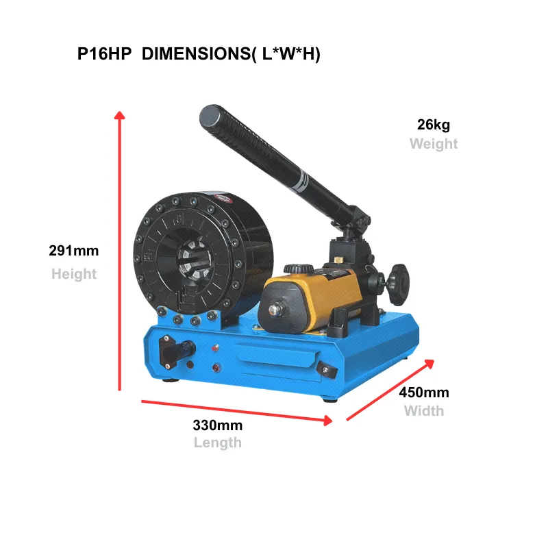 Evidência do equipamento da crimpadora manual de mangueiras hidráulicas TRC