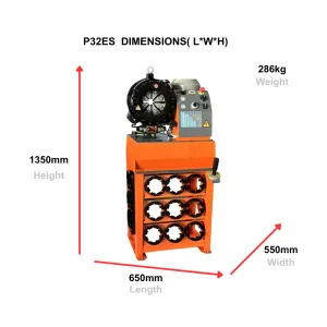 200 Ton Fast Cycle Hydraulic Hose Crimper P32ES | TRCrimp