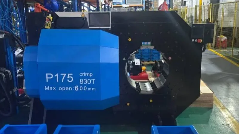 TRC industrial crimper configured for repeatable, logged crimp cycles.