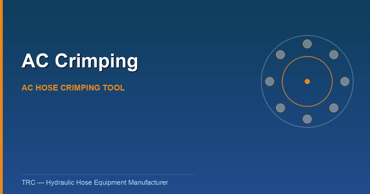Automotive air conditioning hose crimping tool and refrigerant hose fittings