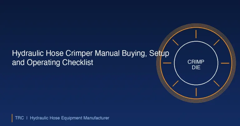 Manual de la Crimpadora de Mangueras Hidráulicas: Lista de Verificación de Compra, Configuración y Operación